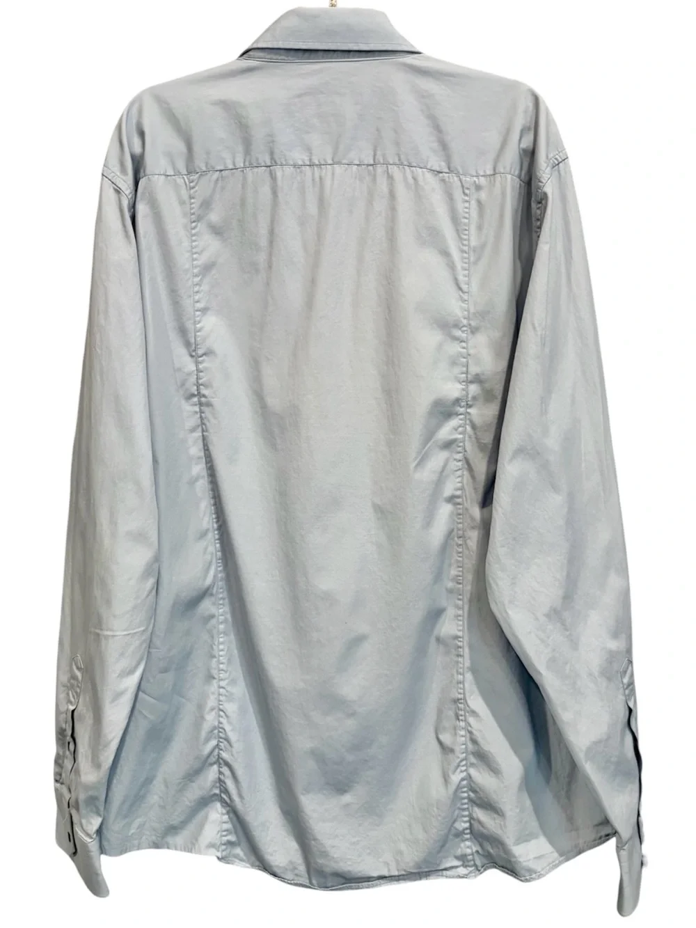 GUCCI MEN’S FITTED SKY BLUE 100% COTTON BUTTON UP DRESS SHIRT